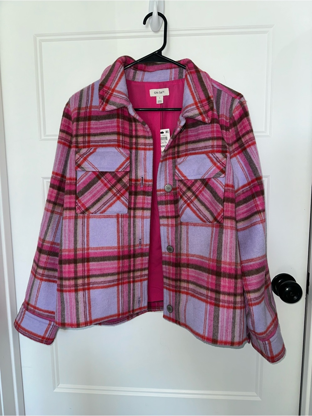 Pink & Lavender Plaid Shacket